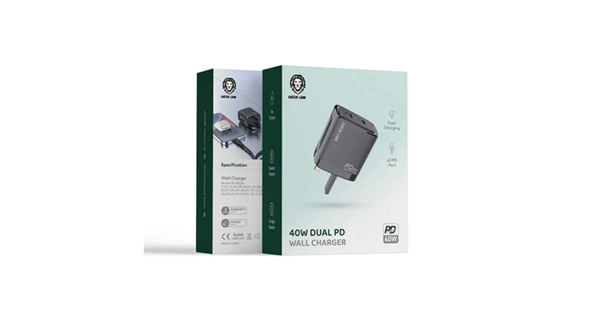 GREEN LION PD20W+PD20W TOTAL 40W GREEN